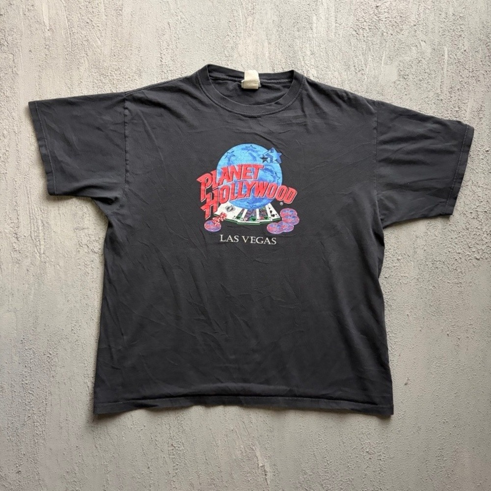 Vintage Planet Hollywood Shirt XL Black 1990s Las Vegas Casino